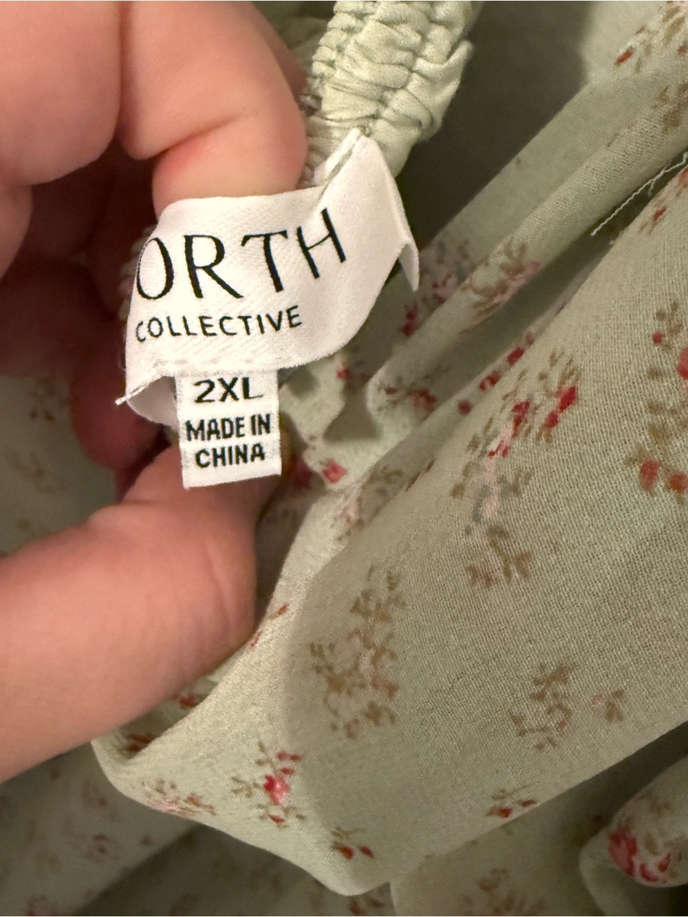 Worth Collective Sage Green Floral Maxi Dress with Ruched Sweetheart Bodice - Picture 7 of 7